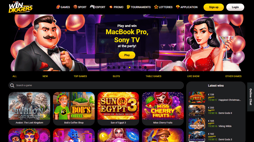 Win Diggers Casino Slot Games